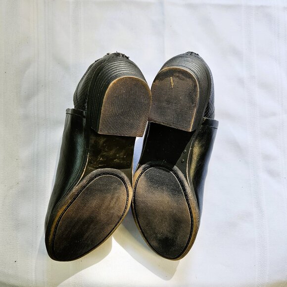 London Fog Women's Navy Blue Back Zippered Retro Ankle Bootie Size 9M - Picture 8 of 8